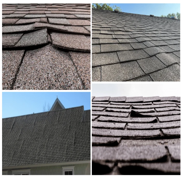 roof inspection signs - buckling or curling