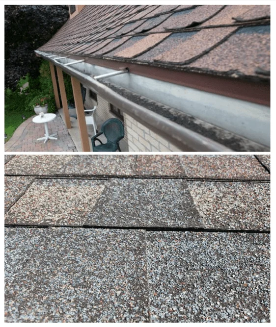 roof inspection signs - degranulation