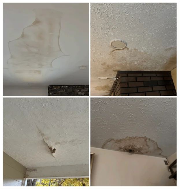 roof inspection signs - leaks (interior)