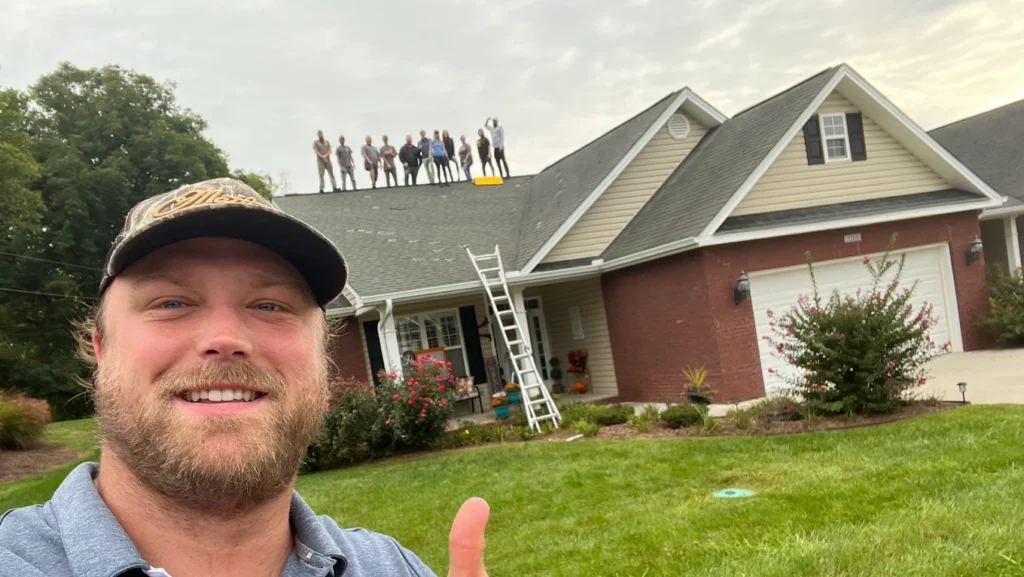 East Tennessee homeowner after professional black mold roof treatment by Daniel Hood Roofing.