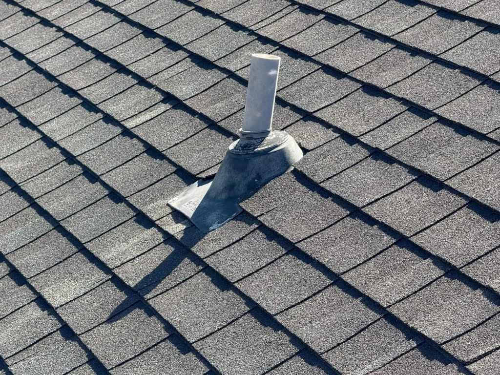 Improper chimney and pipe flashing