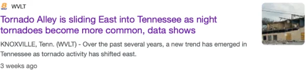 Spinny Winds or Tornadoes in Eastern Tennessee