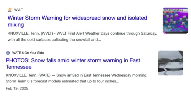 Winter Storm Warning Knoxville, Tennessee