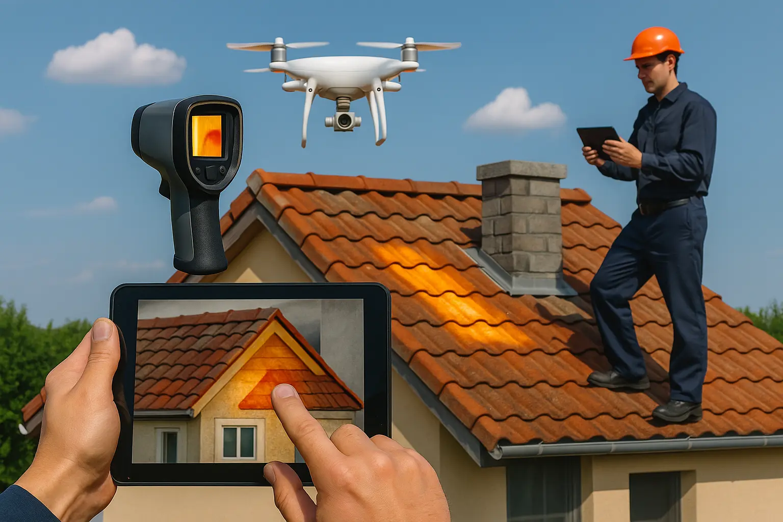 Drone technology being used for roof inpection