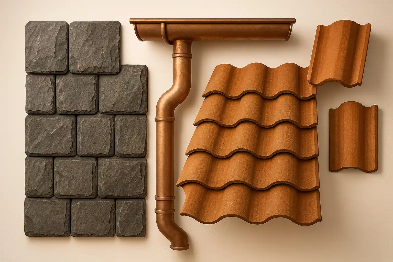 Premium Roofing materials including slate and copper