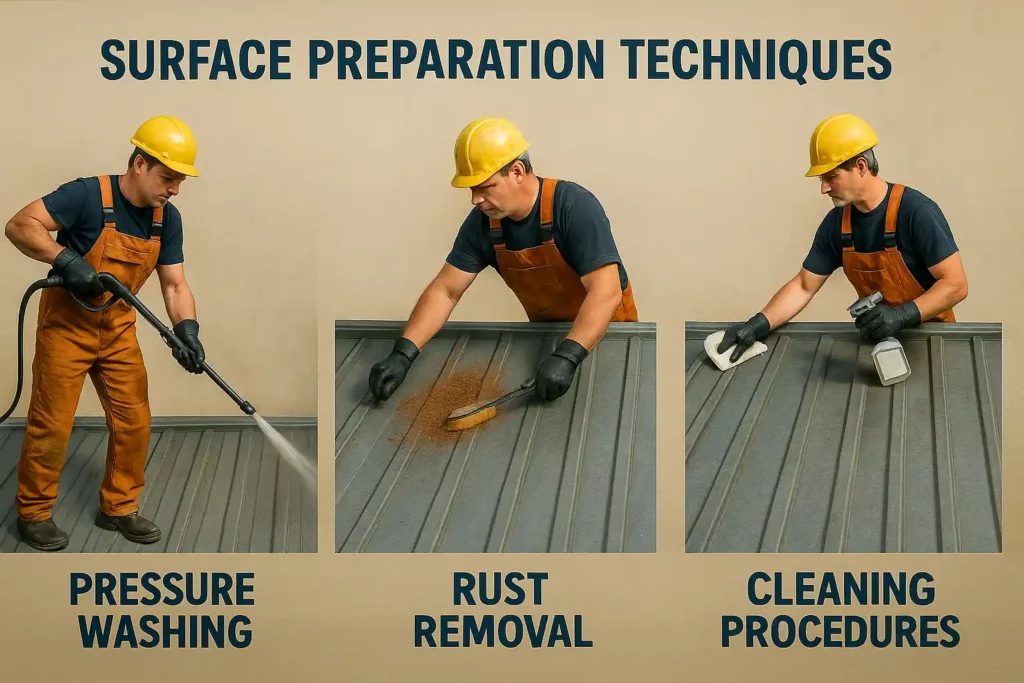 Metal Roof Surface preparation