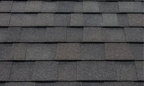 Close-up of asphalt shingle roofing installed by Daniel Hood Roofing Systems