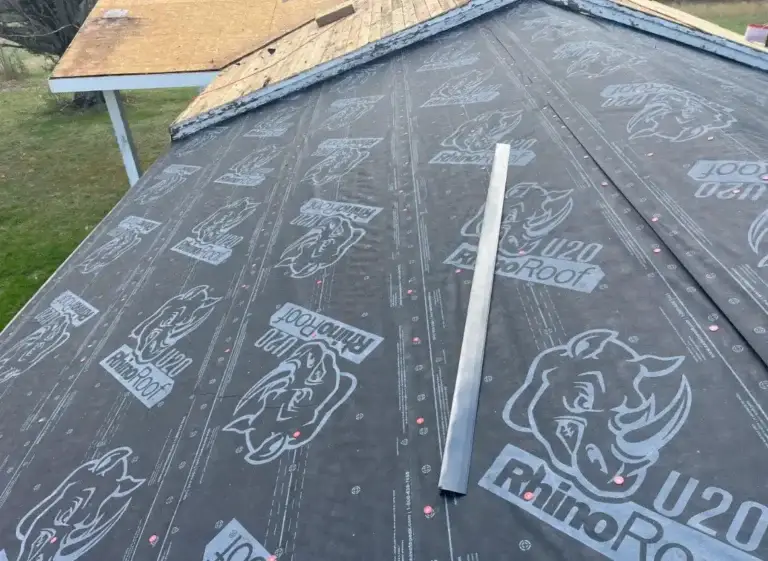 Synthetic roofing underlayment installed to improve water resistance and roof durability
